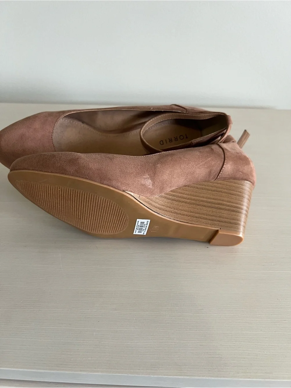 torrid Tan Suede Ankle-Strap Wedges